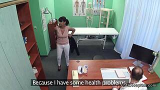 tanned nurse babe sneaks passionate fuck with doctor