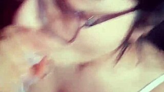 Slutty Glasses Latina Girlfriend Gives Excellent Deep Blowjobs
