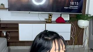 beautiful latina babe toys her big ass with dildos cutie style