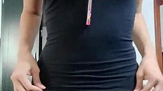 Secretary sneaks seduction into boss's video call meeting
