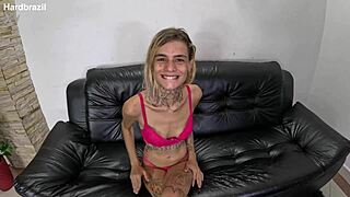 russah's skinny pussy takes brutal double vaginal bareback debut