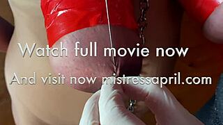 dominatrix mistress april binds whore for garden assfucking