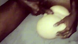 skinny black teen pussy wrecked by monster cock toy 😈🔥