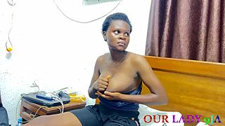 ebony babe orders big black cock from hookup site