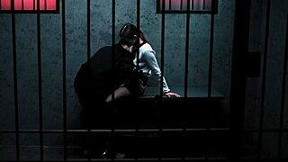 redhead mommy doll frozen in escape room takes brutal doggystyle pounding