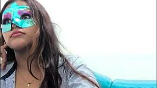 Brunette Student Gropes Big Tits Before Exams