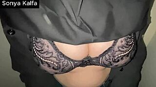 curvy arab beauty enjoys hidden homemade pounding with natural big tits