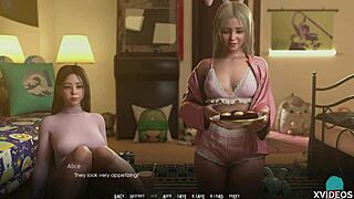 Blonde asian slut babe tempts in lingerie close-up horny roleplay