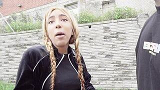 horny latina slut begs for monster cocks on street part 2