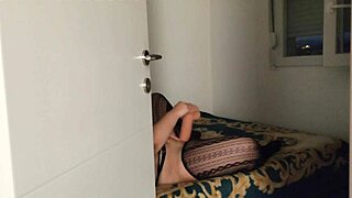 Caught Curvy Teen Moaning with Monster Dildo in Tight Pussy