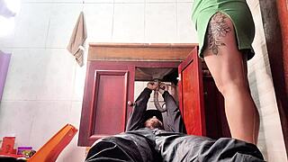 Lonely housewife calls plumber ends up wild bathroom cheating fuck 😈🚿💦