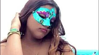 Brunette Student Gropes Big Tits Before Exams