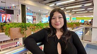 i bumped into valentina at the shopping mall center