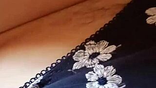 gretala flashes hairy pussy and thong peek