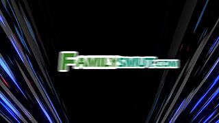 Daddy sniffs panties then fucks tight young muff