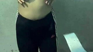 fucked curvy ebony student in hotel bathroom