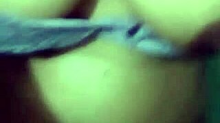 indian woman shows curves in bathroom tease