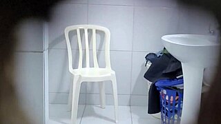 Divorced milf caught flashing hairy pussy routine