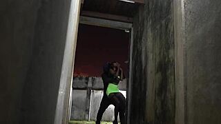 After Club Slim Ebony Gagged In Bondage