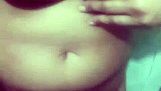 indian woman shows curves in bathroom tease