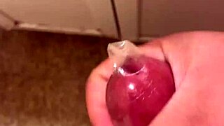 Amateur Milks Condom for Explosive Solo Orgasm Session