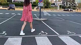 Hot Woman Flashes Tits and Fingers Pussy on Crowded Public Bus Ride