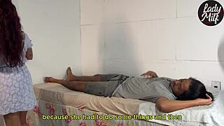 lonely neighbor surprises me alone for wild fun subtitled