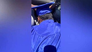 class hoe graduates bent over big black cock doggystyle ass shakin moanin!