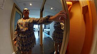 mistress april dominates her slave on normal berlin day?