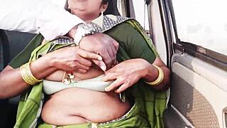 beautiful indian maid unleashes dirty telugu talk during car sex