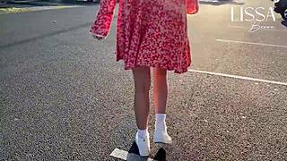 Hot Woman Flashes Tits and Fingers Pussy on Crowded Public Bus Ride