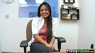 hot asian teen fucked hard with massive facial cumshot