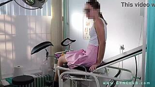 doctor's exam pushes patient to intense orgasm peak