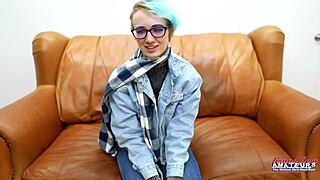 raven's blue-haired pussy fingered fucked cum gulped