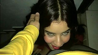 mamada profunda con mi sensual latina deepthroating to creampie