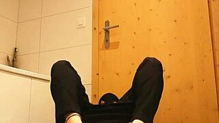 Man masturbates while dressed in business suit