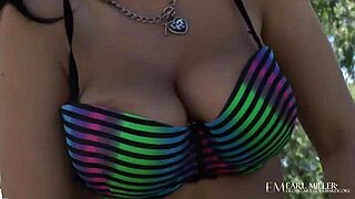 wanna watch bella blaze finger tight pussy outdoors?