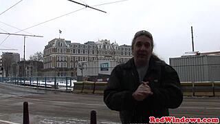 Dutch Hooker Bent Over Doggystyled Till Tourist Cumshot Explosion