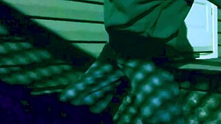 nighttime time lapse stretch on steps lattice shadows ass legs effect so hot 🦵🍑