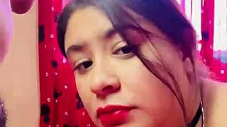 horny latina whore orgasms wildly riding cock before swallowing every drop of cum