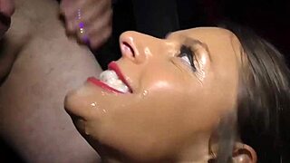 MILF ass destroyed roughly in extreme gangbang bukkake!