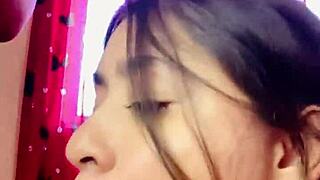 horny latina whore orgasms wildly riding cock before swallowing every drop of cum