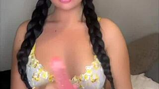 British Slut Girlfriend's Horny Webcam Orgasm Show