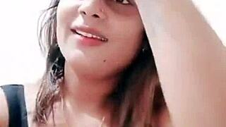 Naughty Indian babe dances with big tits shaking seductively