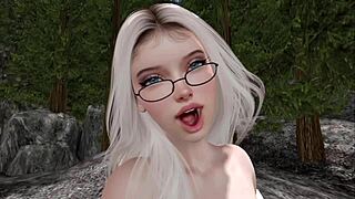 honey riding hood dances with vibrator before fucking interracial cock wildly