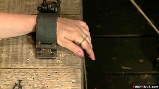 Lezdom redhead bound device toy torment