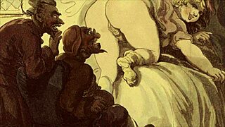 Vintage Erotic Drawings Feature Hairy Retro Antique Scenes