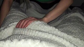 blonde babe wakes me up for playful morning fun