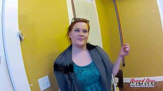 Big Titted Ginger Carolyn Dildo Fucks Pussy Deep!