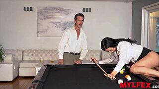 mylfex secretary's melons bounce in double bareback pounding